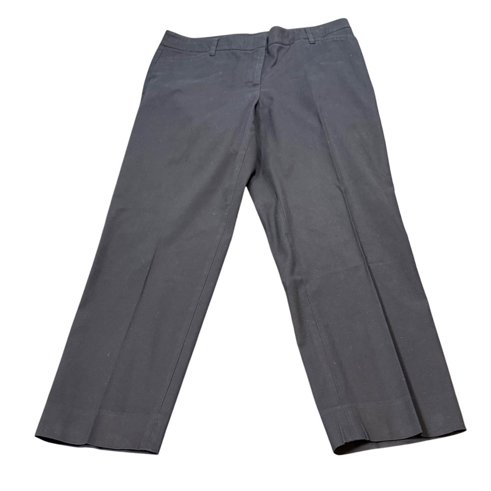 Talbots Perfect Chino Women Navy Blue Straight Leg Stretch Career Pants Size 6